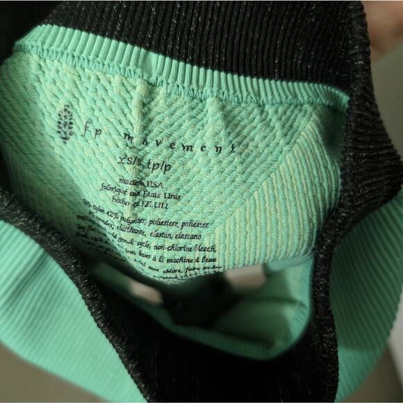 Free People Prajna Shorts Key West Mint Green Black High Waist shorts - Picture 5 of 5